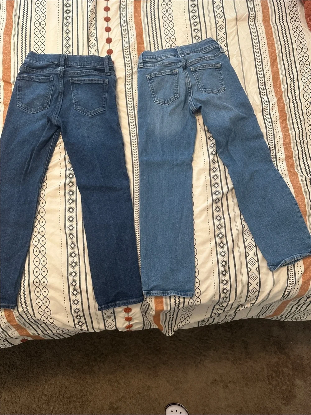 Little Boys Old Navy Skinny & Straight Jeans Duo — Dark Blue & Light Blue Washes